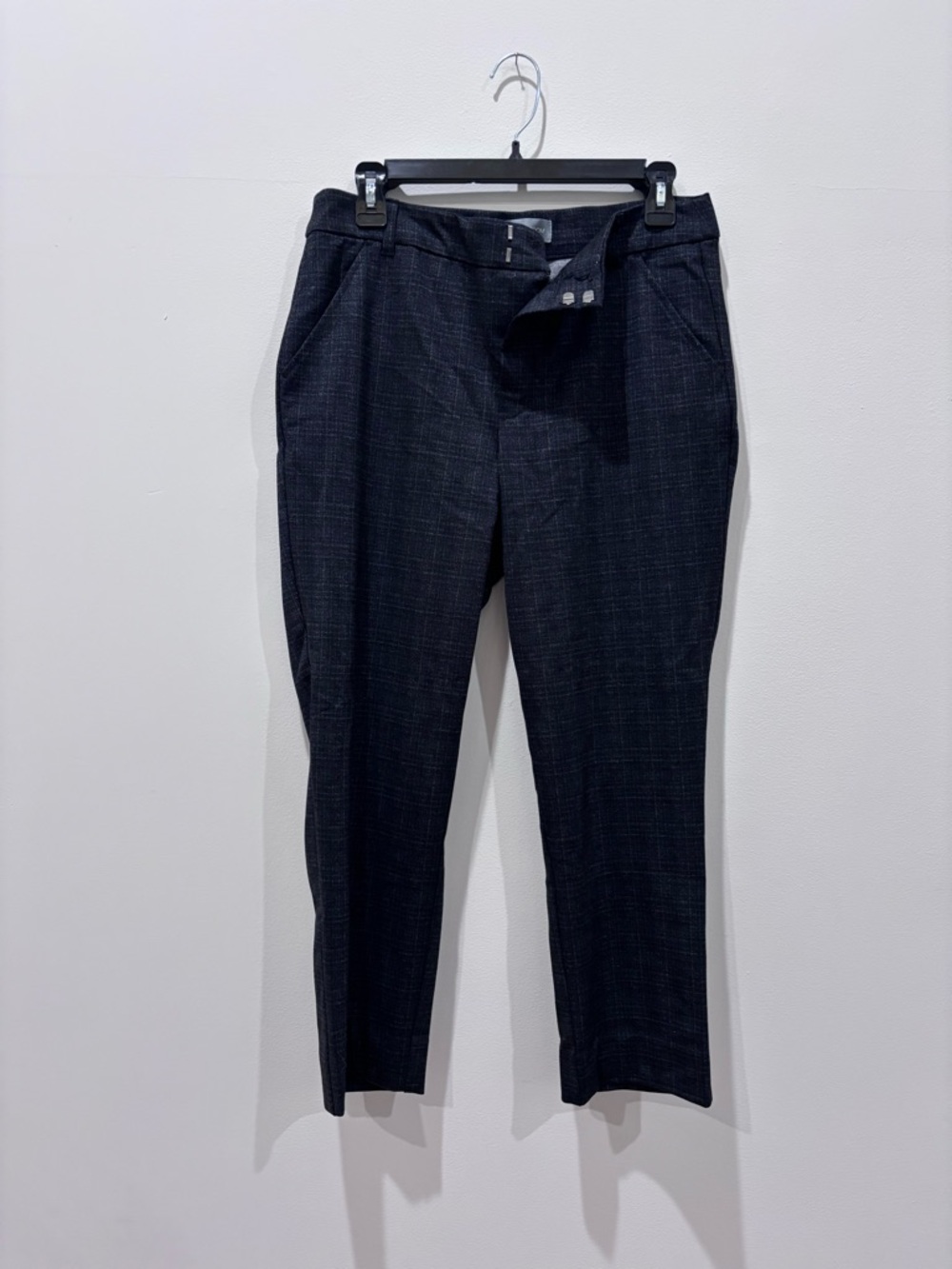 Wit & Wisdom Men's Dark Gray Plaid Dress Pants